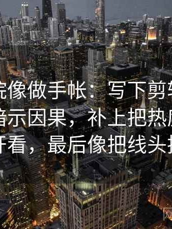 天天影院像做手帐：写下剪辑顺序是不是在暗示因果，补上把热度和内容分开看，最后像把线头捋顺